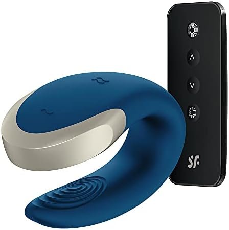 Satisfyer Luxury Double Love Couples Vibrator With App Control And Wireless Remote - G-Spot And Clitoral Stimulation, Partner Toy - Compatible With Satisfyer App, Waterproof, Rechargeable (Black)