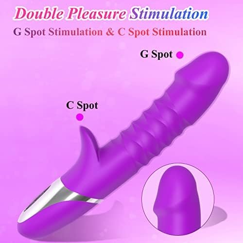 G-Spot Vibrator Shaped Rabbit Dildo With 7 Vibration Modes & 7 Telescopic Modes 2 In 1, Clitoris Vagina Stimulator Soft Silicone Waterproof Massager For Women, Solo Or Couples Play, Adult Sex Toy - Image 3