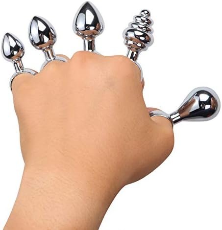 Luxury Stainless Steel Anal 5 Pcs Ring Anal Trainer Jewel Butt Plug Set S&M Adult Gay Anal Plugs Woman Men Sex Gifts Things - Image 3