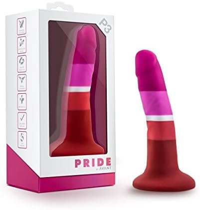 Blush Avant P3-5.5" Silicone Dildo Exclusive Pride Lgbtq+ Edition - 1.25" Thick Ultrasilk Shaft - G Spot Pegging Fun Strap On Compatible Strong Suction Cup Hands Free Play - Adult Sex Toy Couples
