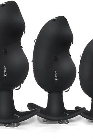 Anal Butt Plug Sex Toy For Comfortable Long-Term Wear 3 Pcs Anal Butt Toys Prostate Massager With Curved Base Anal Butt Sex Trainer For Beginners Advanced Users