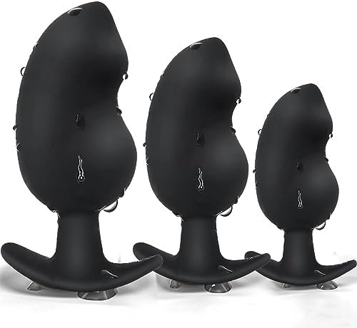 Anal Butt Plug Sex Toy For Comfortable Long-Term Wear 3 Pcs Anal Butt Toys Prostate Massager With Curved Base Anal Butt Sex Trainer For Beginners Advanced Users