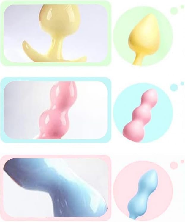 Silicone Anal Plug, 3-Piece Anal Toy Adult Sex Toys, Men'S And Women'S Training Packages Suitable For Beginners And Advanced Players, Waterproof Silicone Anal Plug Training Set - Image 3