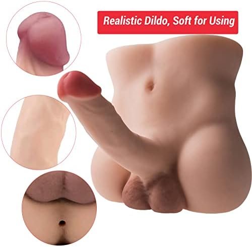 Sex Torso Doll With 8.7Inch Flexible Realistic Dildo For Women Masturbation, Men Sex Dolls For Women Tight Anal Hole Sex Huge Cock For Female, Unisex Masturbator Sex Toy For Women Gay Couple 6.6Lb - Image 3
