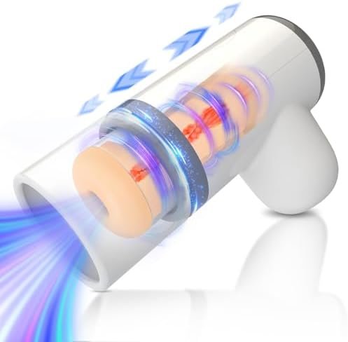 Automatic Male Masturbator Sex Toy - Penis Pump Adult Toys Hands Free With 9 Thrusting Speed Pocket Pussy Male Stroker With 3D Realistic Silicone Textured Sucking Blowjob For Man Sexual Pleasure