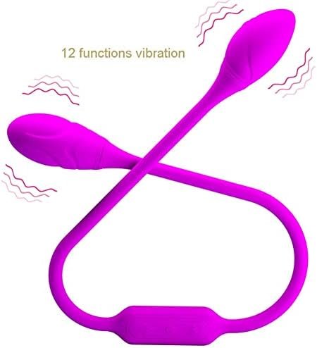 Frrdei Double Ended Vibrator Vibrating Ball Egg With 12 Vibrations For Women G-Spot, Headed Dildo Bullet Vibrator, Rechargeable Penetration Anal Prostate Adult Sex Toy, Purple, 1.0 Count - Image 3