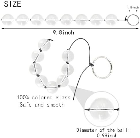 Sexual Toys Glass Anal Beads Anal Dilator Anal Training Beads Anal Plug Trainer Clear Glass Crystal Anal Toys - Image 3