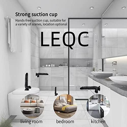 Leqc Realistic Dildos Feels Like Skin, 10 Inch Soft Dildo With Suction Cup For Hands-Free Play, Body-Safe Material And Adult Sex Toys For Women(Black) - Image 3