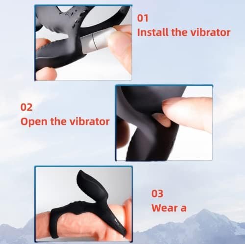 Erun Vibrating Dual Cock Rings Sex Toys Silicone Wireless Remote For Adult Men Control Penis Enhancer Ring Rechargeable Waterproof Clitoral Stimulate Massager For Couples - Image 2