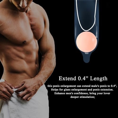 2 Pcs Reusable Silicone Penis Extender Beads For Male Penis Enlargement Condom Balls Adult Sex Toys Accessories Soft Flesh Cock Extension - Image 3
