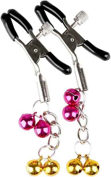 Pressure Adjustable Nipple Clamps Clips With Chain, Nipple Sex Toy For Women, Silver - Image 2