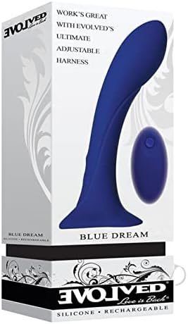 Evolved Novelties Blue Dream Wireless Remote Control Strap-On Silicone Rechargeable Vibrator