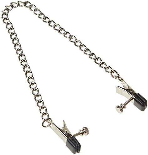 Spartacus Broad Tip Nipple Clamps With Adjustable Link Chain - Image 2