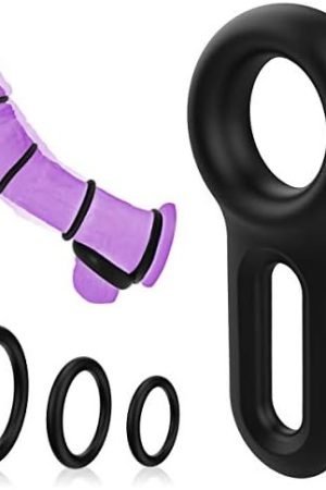 Cock Rings Toy Male Adult Sex Toy For Couple Sex, Honnee Penis Rings With Stretchy Premium Silicone For Better Longer Harder Stronger Erection (4 Pieces)