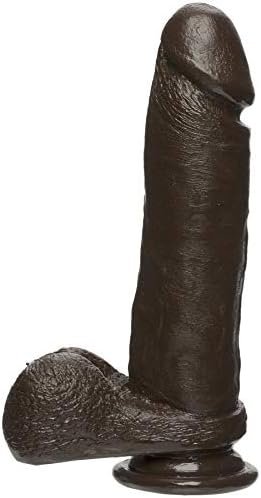 Doc Johnson The D - Perfect D - 8 Inch With Balls - Firmskyn - 8" Long And 2" Wide - Strong Suction Cup Base - O-Ring Harness Compatible Dildo, Caramel - Image 3