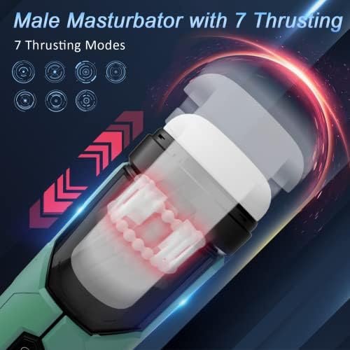 Automatic Male Masturbator, Laeflaek Male Masturbator Cup With 7 Thrusting Vibrating Modes, Pocket Pussy Stroker With Massage Beads & Ribbed Sleeve, Blowjob Simulator Adult Male Sex Toys For Men - Image 3