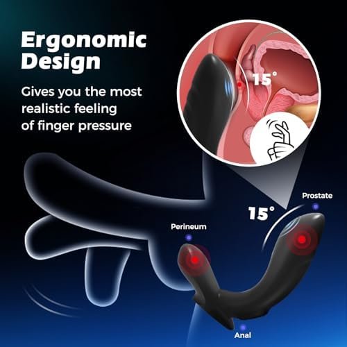 Anal Plug Vibrator Prostate Massager With Finger Tapping Male Sex Toys, Arch-Design Vibrating Butt Plug Sex Toy For Men With Remote Control 5 Tapping & 10 Vibrating Modes, Adult Toy For Women Couple - Image 2