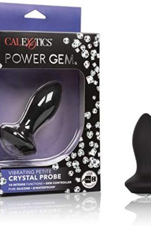 Calexotics Se-0385-05-3 Power Gem Vibrating Petite Crystal Probe - Black,13685Black_