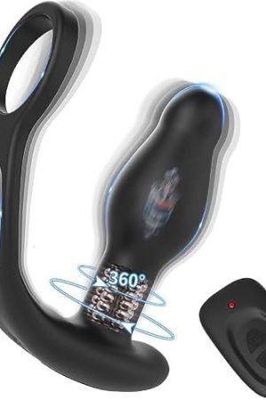 Adult Sex Toys 360° Prostate Massager For Men Remote Control With 7 Vibration & 7 Rotation Modes, Anal Toys Vibrator Gay Mens Sex Toys Women