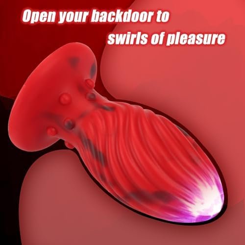 Beginner Anal Plug Liquid Silicone Butt Plug With Suction Cup Base For First-Time Anal Play, Swirl Anal Toy Waterproof Butt Plug Kit Adult Sex Toy For Unisex Backdoor Handsfree Fun(Small) - Image 3