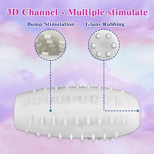 Male Masturbator Cup Masturbation Sleeve Egg Sex Toy, Portable White Vagina Oral Sleeve Blowjob Sucking Stroker Easy Clean For Oral Play For Men - Image 3