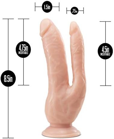 Blush Dr. Skin 8 Inch Dp Double Penetration Real Feel Life Like Realistic Dildo With Suction Cup, Sex Toy For Women, Strap On Compatible, Vanilla - Image 3
