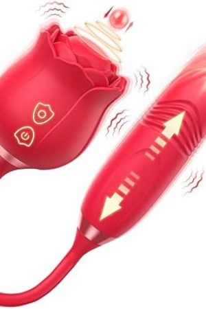 Sevobal New Roses Small Toys For Woman Sex Toy Sexual Adult Toy Lick, Washable Dual Head Waterproof Sex Tongue, Rechargeable Clitorals- Stimulator 10 (Red1)
