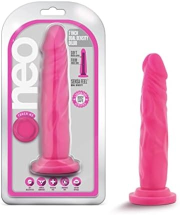 Blush Neo Realistic Dildo - 7.5 Inch Length And 1.5 Inch Width - Sensa Feel Dual Density - Strong Suction Cup For Hands Free Play And Harness Strap On Compatible - Sex Toy For Men Women Couples