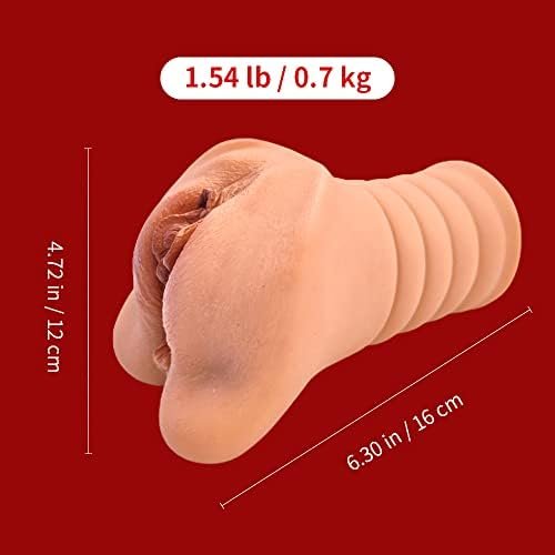 Masturbator Pocket Pussy Masturbators, Silicone Sex Toy (700G), 2-In-1 Vaginal Masturbator, 16 Cm Realistic Masturbator - Image 2