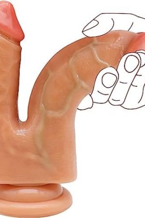 Double-Ended Dildo 6.5 Inch Small Cute Realistic Dildo Sex Toys For Beginners, Soft Silicone Anal Dildo With Strong Suction Cup, G-Spot Dildo Lifelike Fake Penis Anal Adult Toys For Women