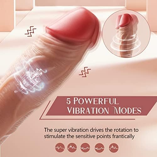 Thrusting Dildo Vibrator For Women, 9.2" Vibrating Dildo For G Spot Anal Play With 3 Thrusting & 5 Vibration, Realistic Thrusting Vibrator Sex Toy For Women With Remote & Usb Rechargeable - Image 3