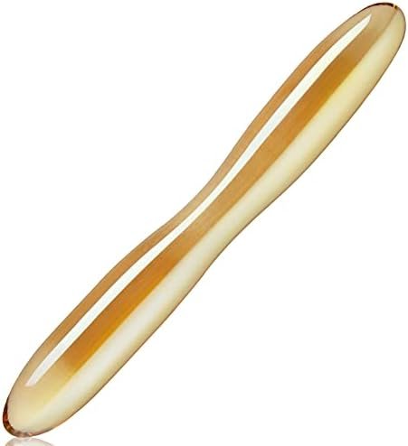 Fst Glass Pleasure Wand Golden Crystal Dildo G Spot Stimulation Masturbation Wand Sex Toy For Women