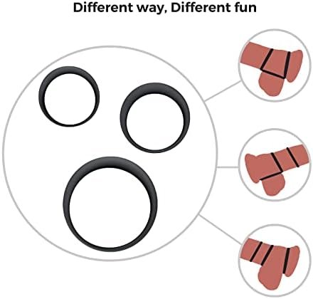 Penis Rings, Silicone Cock Ring Sex Toys Penis Enlargers For Longer Harder Stronger Erections Better Sex Erection Enhancing Premium Adult Sex Toys (A Set) - Image 3