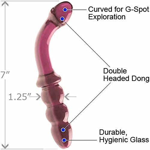 Topwel Bent Graduate Glass Pleasure Wand, Assorted Colors - Image 2