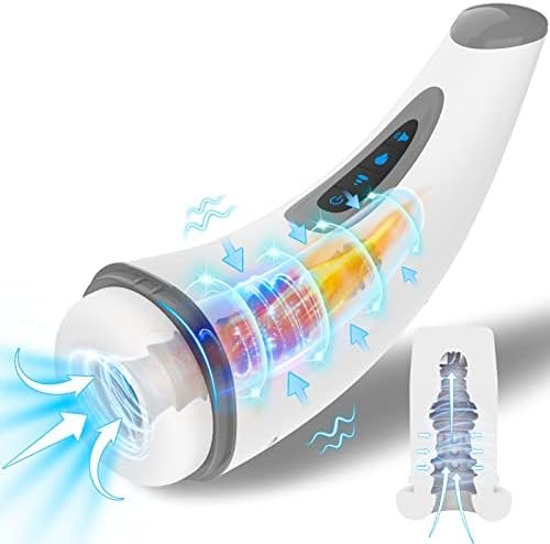 Automatic Sucking Male Masturbator Men Sex Toys - Adult Toys Stroker Male Masturbators With 3 Sucking & 7 Vibrating Modes, 3D Realistic Textured Sleeve Heating Sex Toy Lcd Display Pocket Pussy For Men