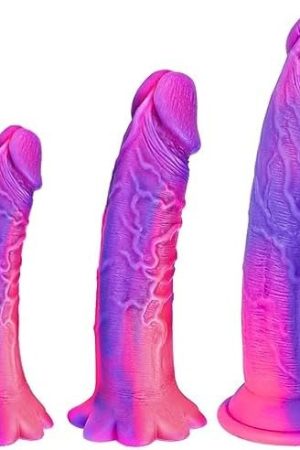 3 Piece Silicone Suction Cup Realistic Dildo Set (Small Medium Large): Anal Plug Training Kit With Big Size, G-Spot Stimulation, Suction Cup Toy For Women, Hands Free Fun, Body Safe Silicone
