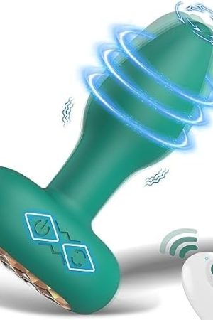 Wiggling Vibrating Anal Butt Plug - Male Sex Toys Remote Control Anal Vibrator Prostate Massager With 10 Vibrations & Wiggles, 360ยฐRotating Silicone Adult Anal Sex Toys & Games For Men Women Couple