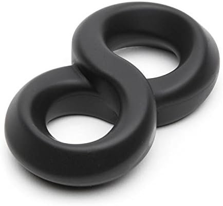 Lovehoney Black Magic 8 Stretchy Love & Ball Ring - Hypoallergenic Silicone - Easy To Use