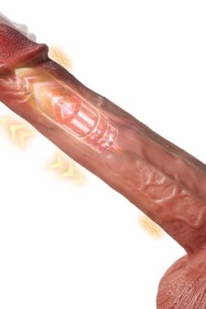 9.8" Thrusting Dildo Vibrator - Realistic Thick Vibrating Dildos With 8 Thrusting & Vibration & Heating For G Spot, Soft Glans Big Anal Dildo With Remote Control Adult Sex Toy For Women Couple