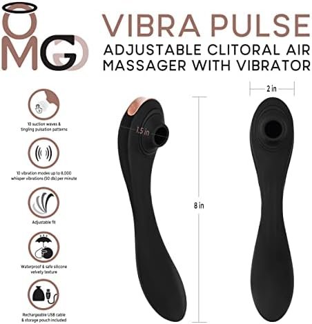Ncd Omg'S Adjustable Vibrapulse Adjustable Clitoral Massager With Vibrator, Black (Omg-Vp1-1) - Image 3