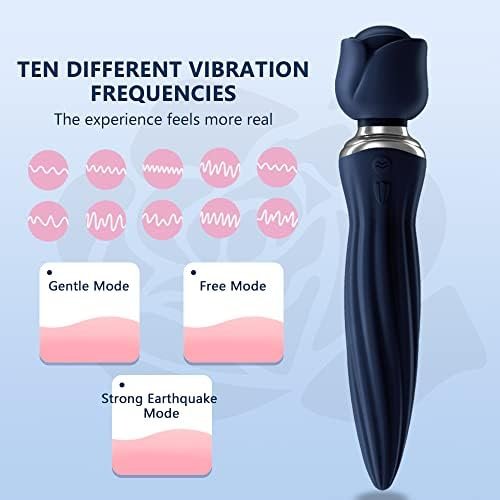Small Vibrating Massager, Personal Massager,Wireless Handheld Massager, Rechargeable Waterproof For Back Shoulder Neck Body Sports Recovery Muscle Aches,Birthday Gifts For Women Friend(Navy Blue) - Image 3