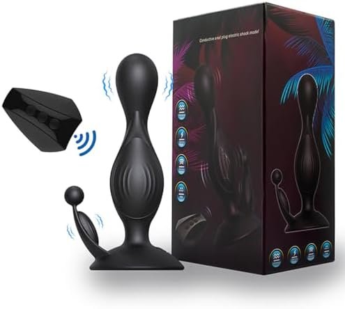 Domlust Anal Beads Adult Toys - Remote Control E-Stim Pulse Vibrating Butt Plug G-Spot Clitoral Anal Vibrator For Both Men Women. Hands-Free Suction Cup Sex Toys For Solo Couples Wellness Gifts.