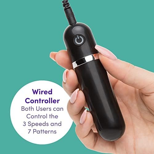 Lovehoney Double Duty Strap On Vibrating Dildo - Curved 7 Inch Silicone Dildo For Women With Wired Remote Control - Elasticated & Adjustable Harness - Adult Sex Toy - Purple - Image 3