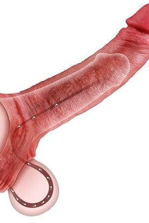Kvevu Reusable Penis Sleeve Cock Ring Extender, 2.2 Inch Ultra-Soft Penis Enlarger For Couples Sex Toys For Men