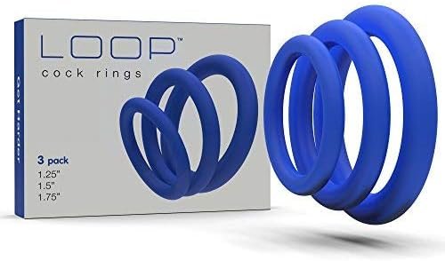 Lynk Pleasure Products Silicone Cock Ring Erection Enhancing 3 Pack Black, Medical Grade Silicone Penis Enhancer Set For Men, Last Longer & Get Harder
