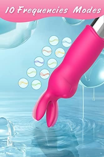 Rabbit Bullet Vibrator With 10 Powerful Vibration,Personal Massager For Clitoral Stimulation,Discreet Rechargeable,G-Spot Stimulator,Waterproof,Small,Silicone Adult Sex Toys For Women… (Black) - Image 3