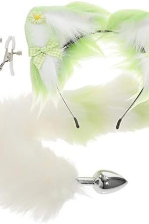 Ifundom Fox Animal Costume Set Furry Ears Headband Plush Tail Plug And Clips For Women Valentines Day Cosplay Game Fancy Dress