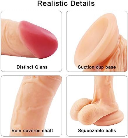 2.56'' Diameter Thick Huge Dildo, 10.25" Big Dildo Harness Compatible Female Sex Product King Cock Chubby (Flesh) - Image 3