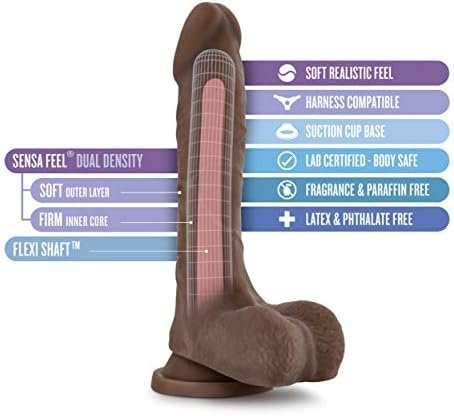 Blush Au Naturel Mister Perfect 8.5 Inch Realistic Suction Cup Dildo, Sex Toy For Women, Sex Toy For Adults, Chocolate - Image 2
