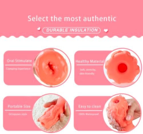Male Masturbator Cup Masturbation Sleeve Octopus Sex Toy, Portable Pink Vagina Oral Sleeve Blowjob Sucking Stroker Easy Clean For Oral Play For Men - Image 2